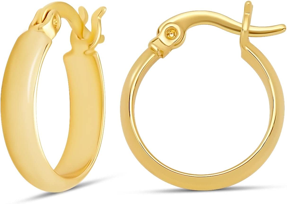 Amazon Essentials 14K Gold Dome Hoops
