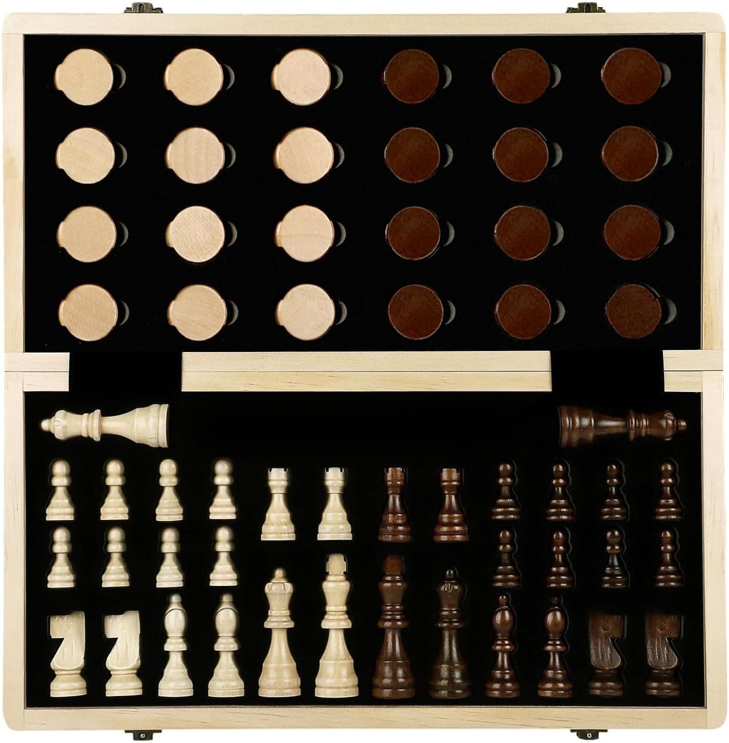 Wooden Folding Chess Set